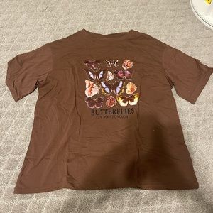 Brown “Butterflies In My Stomach” Grapic Tee